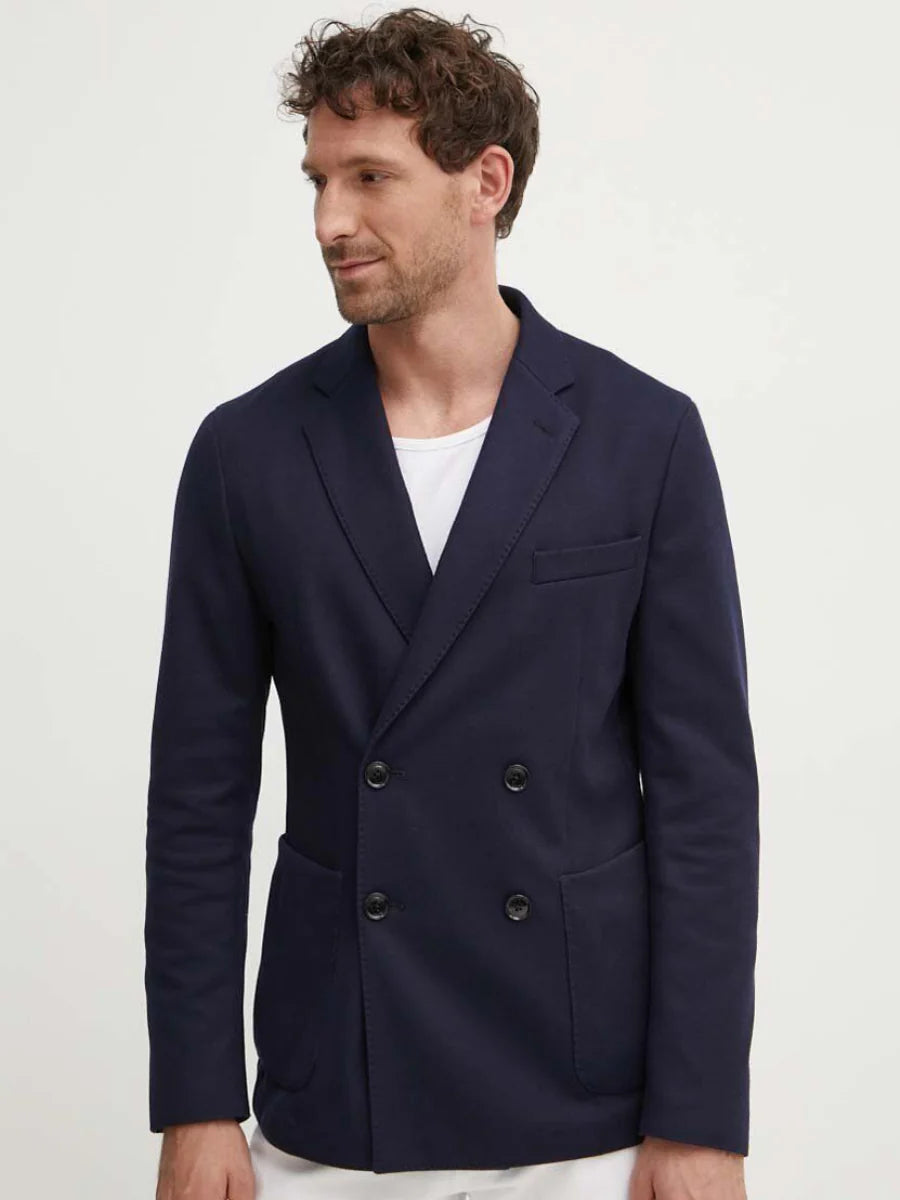 BOSS C-Hanry Double Breasted Blazer | Navy – Burrows Clothiers