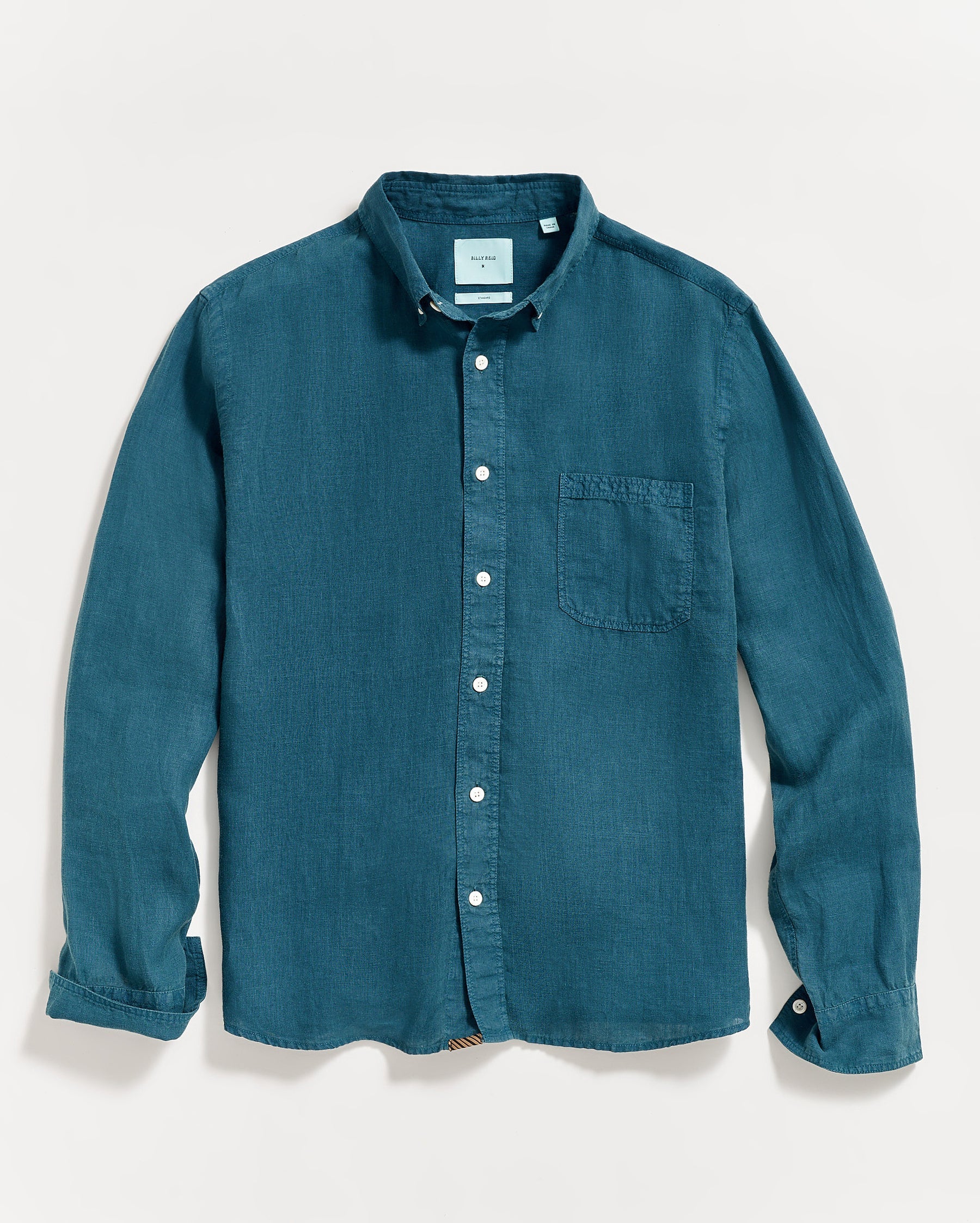 BILLY REID Tuscumbia Linen Shirt Coastal Blue