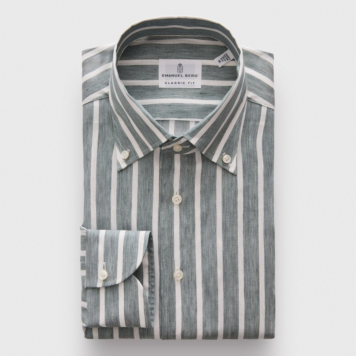 EMANUEL BERG Linen Lyocell Stripe Shirt