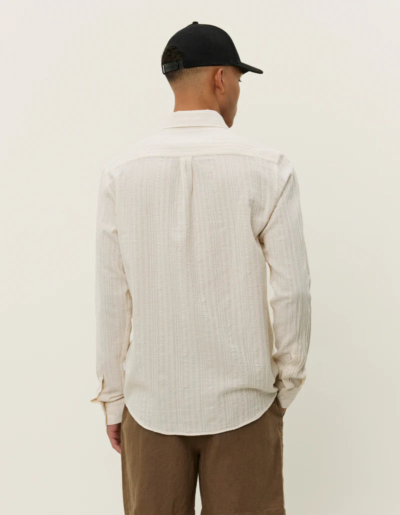 LES DEUX Konrad Striped Oxford Shirt