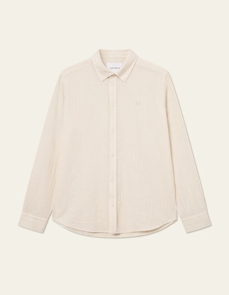 LES DEUX Konrad Striped Oxford Shirt