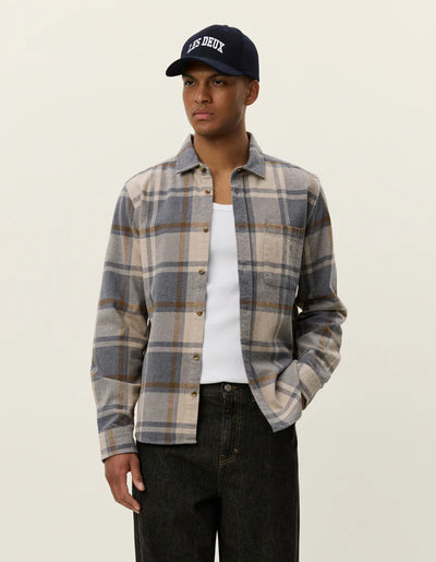 LES DEUX Jeremy Check Flannel Shirt