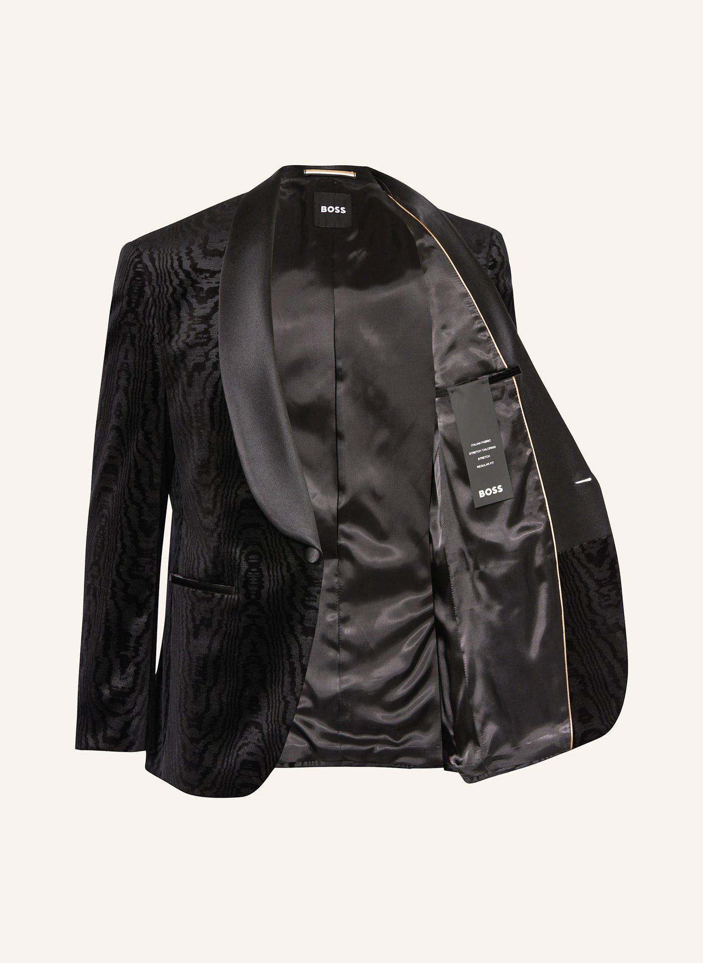 BOSS Slim Fit Patterned Tuxedo Jacket