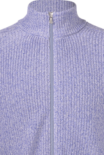 GRAN SASSO Cotton Melange Zip Cardigan