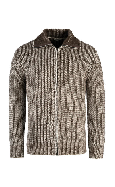 PHIL PETTER Two Tone Zip Sweater