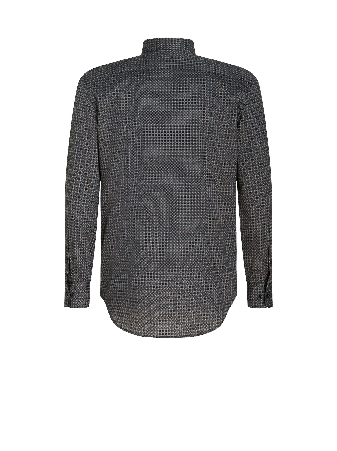 ETRO Geometric Print Dress Shirt | Navy Brown