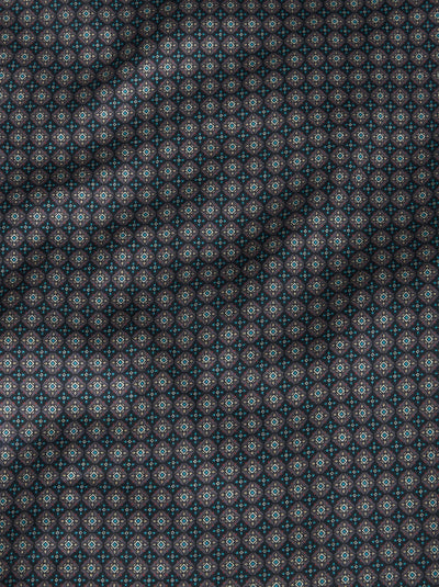 ETRO Geometric Print Dress Shirt | Navy Brown