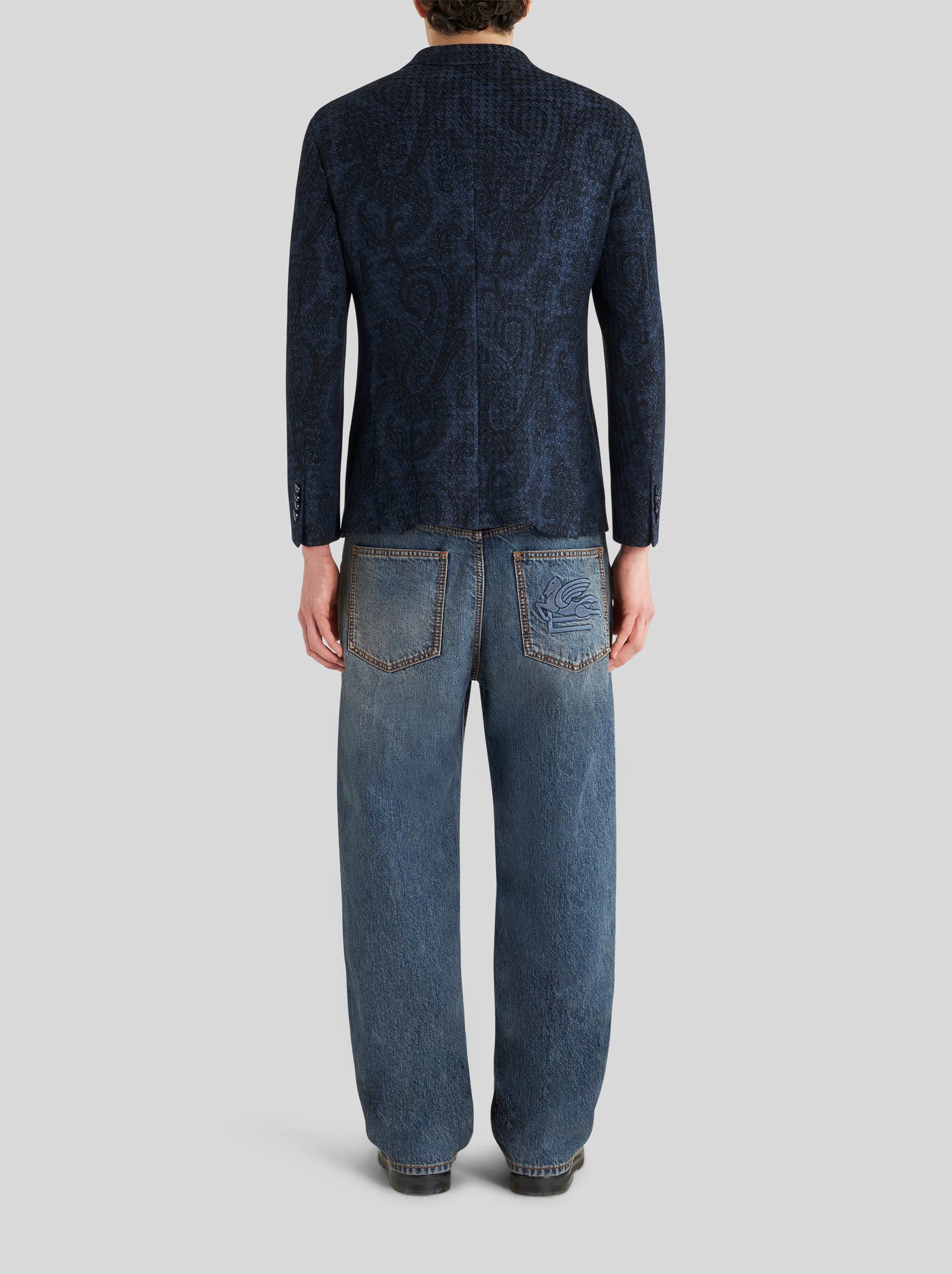 ETRO Jersey Jacket | Navy Paisley