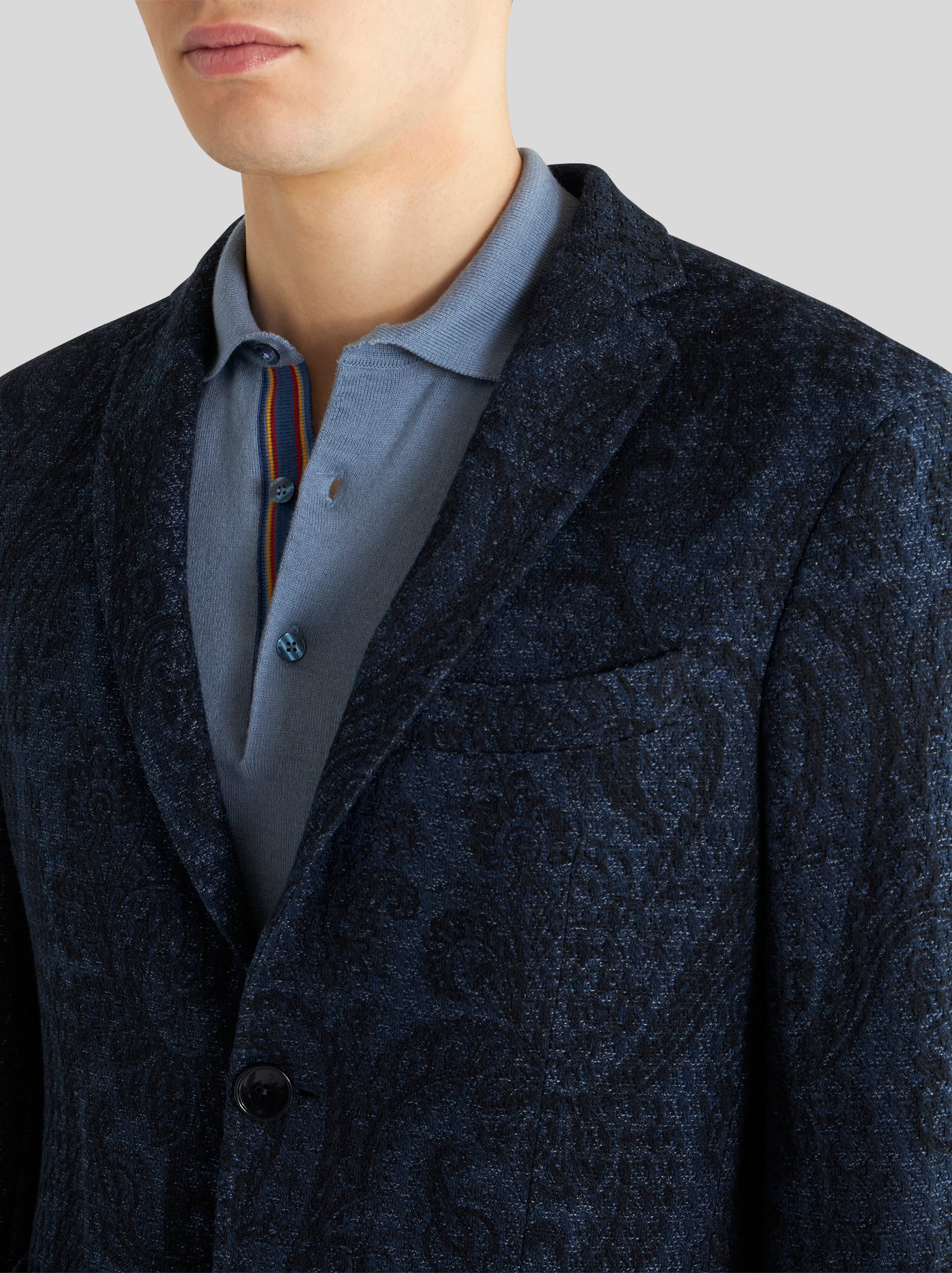 ETRO Jersey Jacket | Navy Paisley