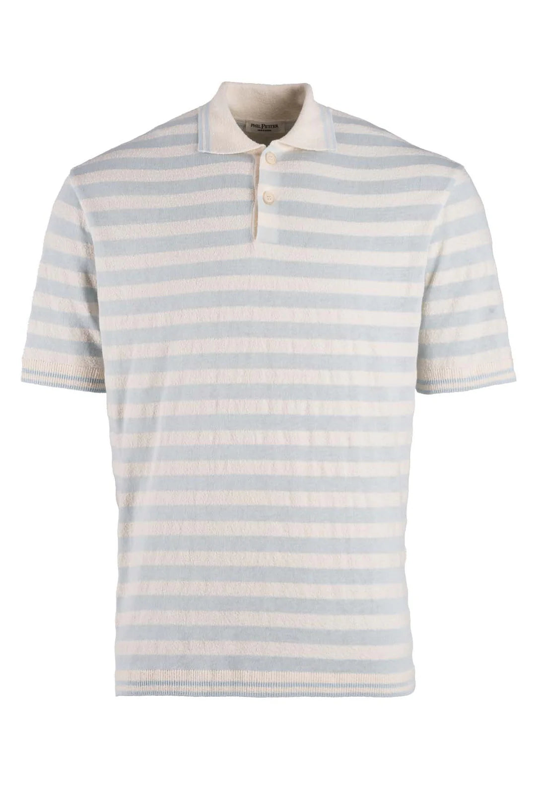 PHIL PETTER Boucle Striped Knit Polo