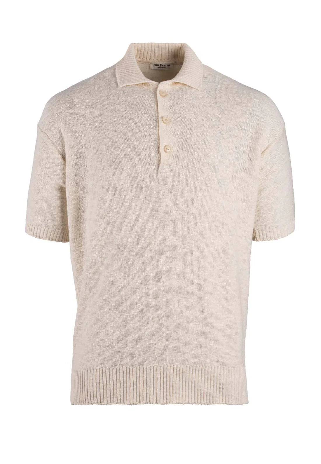PHIL PETTER Cotton Linen Knit Polo