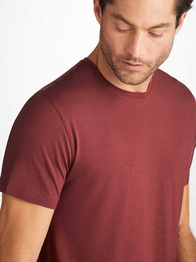 DEREK ROSE Basel T-Shirt | Burgundy