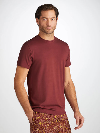 DEREK ROSE Basel T-Shirt | Burgundy