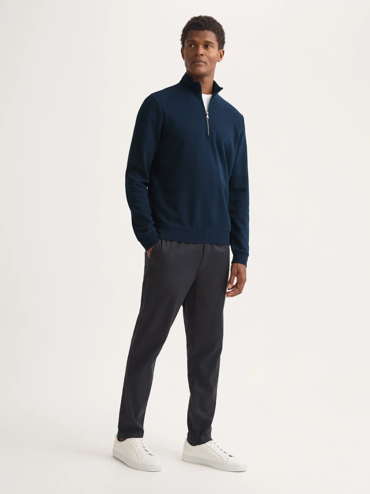 DEREK ROSE Half Zip Pullover Sweatshirt