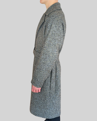 HEVO Brindisi Oversized Coat | Grey Boucle