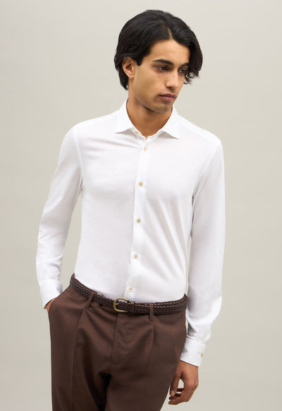 BOGLIOLI Milano Cotton Jersey Shirt | White