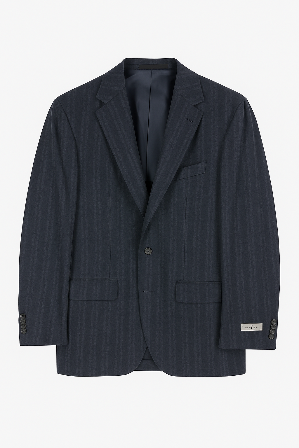 Canali Sports Jacket | Midnight Navy with Chalk Stripes