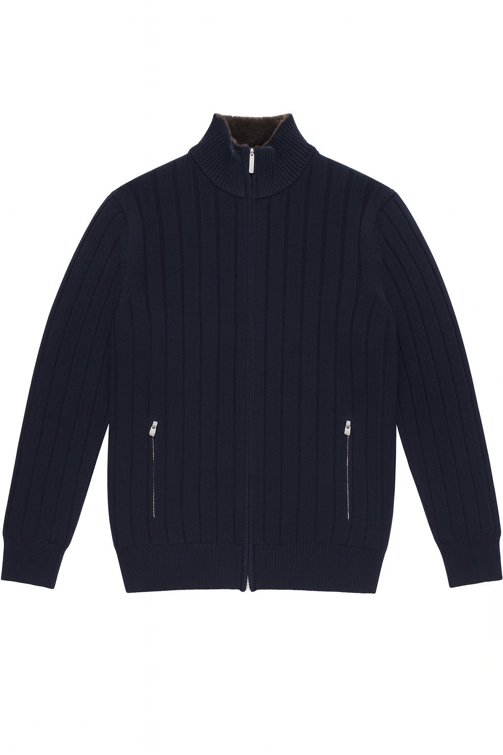 GRAN SASSO Cashmere Mink Zip Cardigan