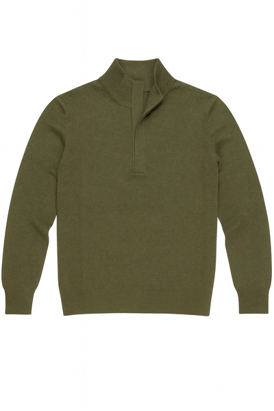 GRAN SASSO Wool Cashmere Mock Zip