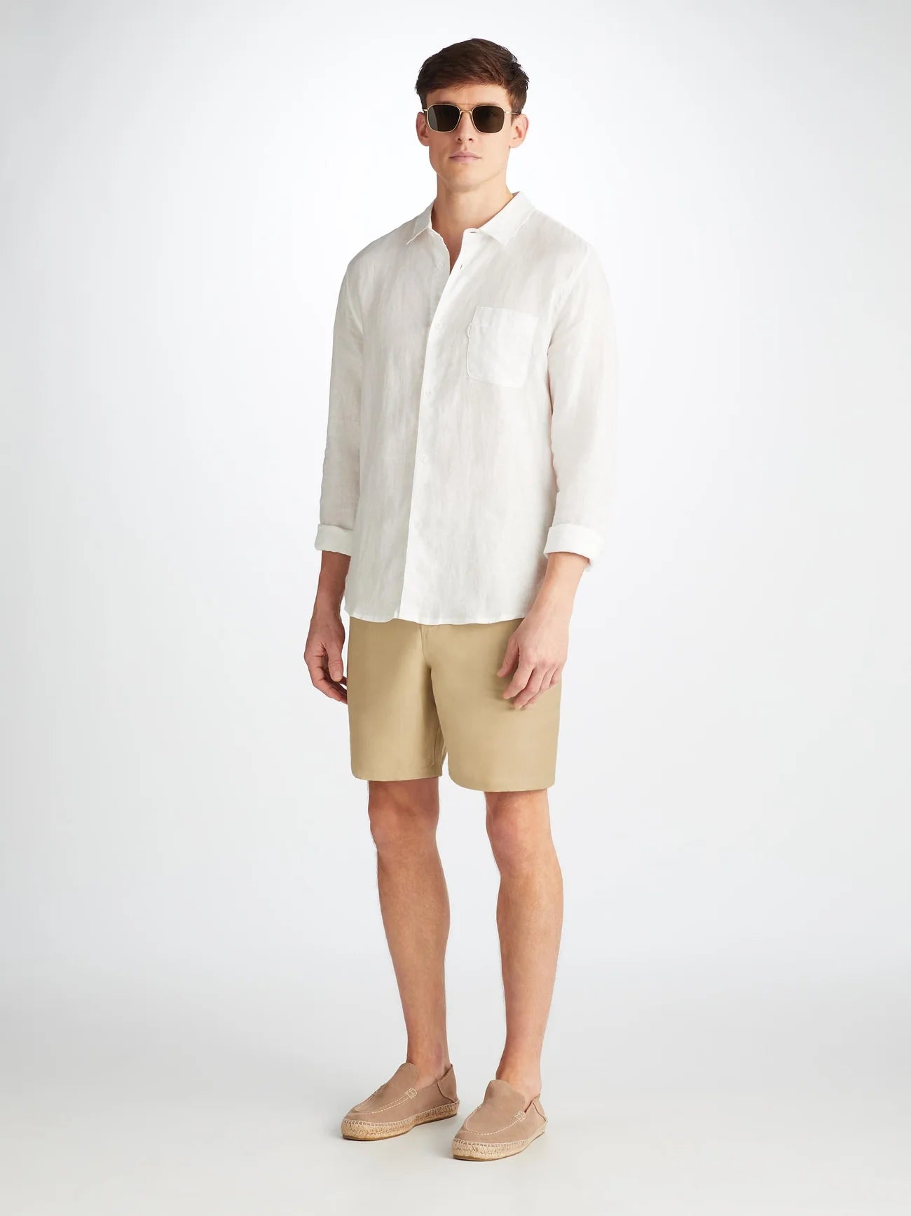 DEREK ROSE Sydney Linen Short