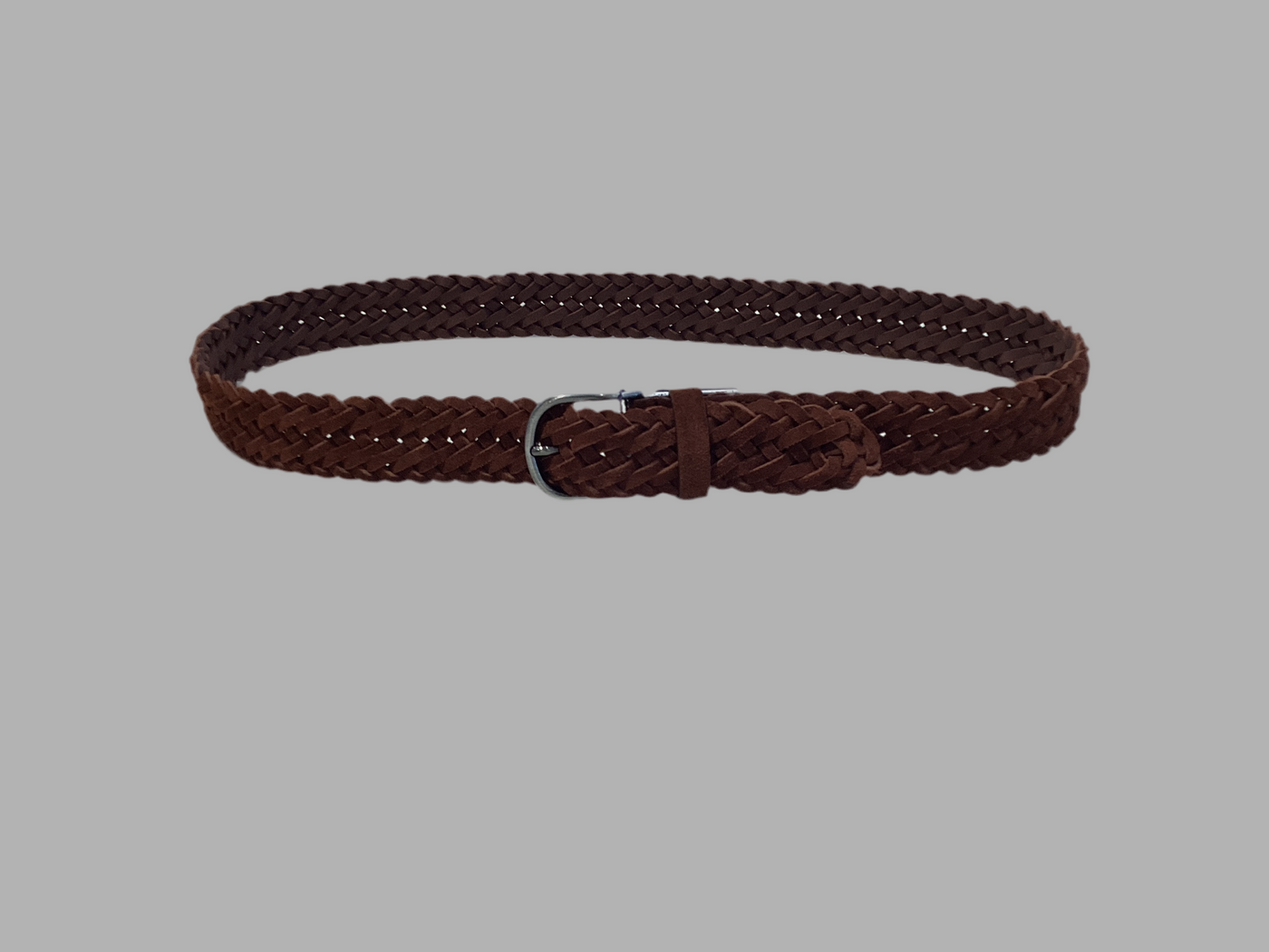 ANDERSON'S Woven Suede Belt | Brown