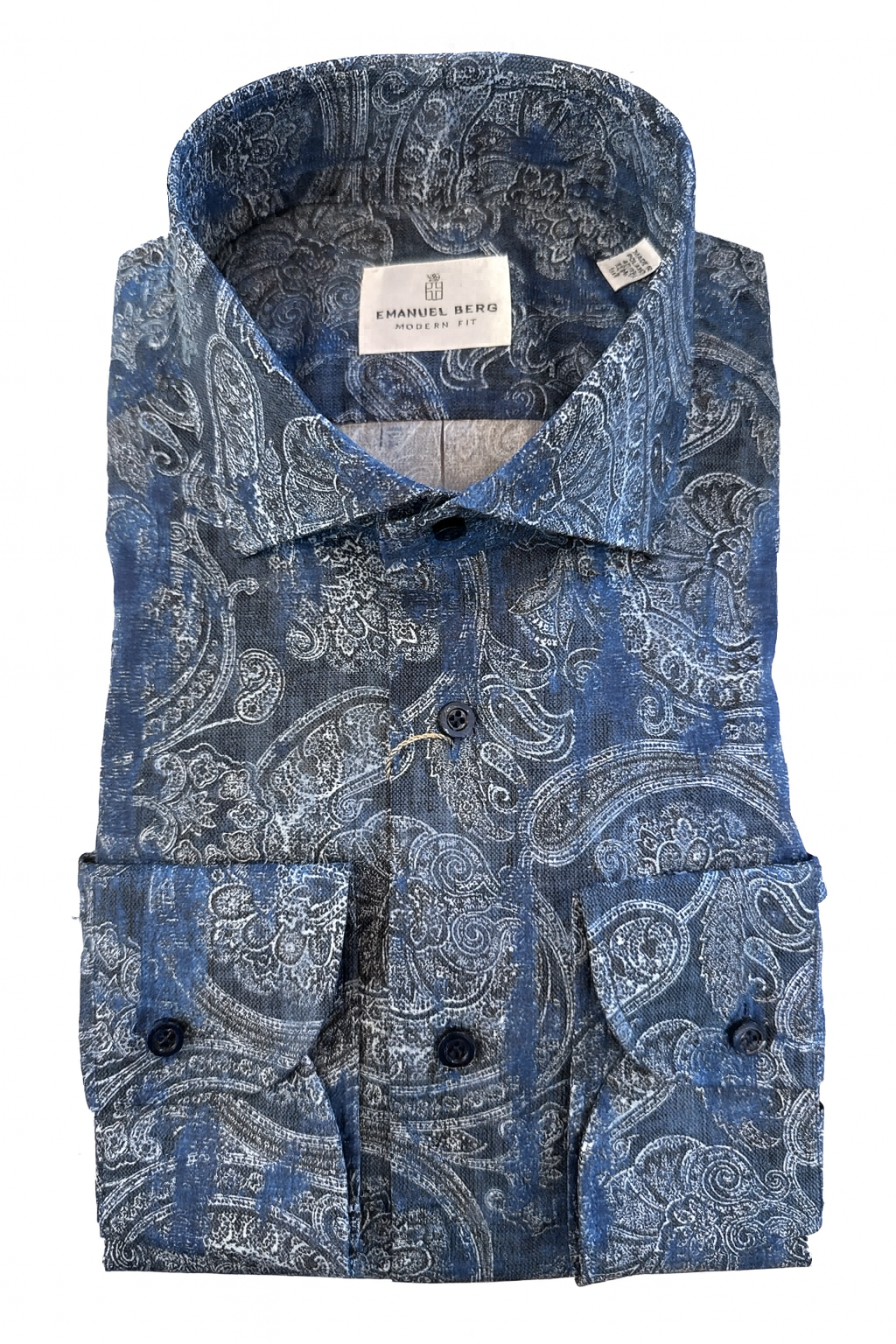 EMANUEL BERG Printed Poplin Shirt