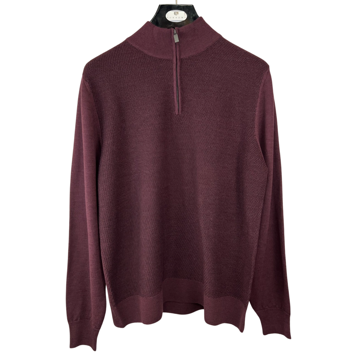 Canali Half Zip Sweater | Merlot