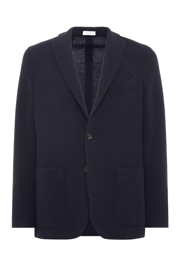 BOGLIOLI MILANO Wool Cotton Jersey Jacket | Navy