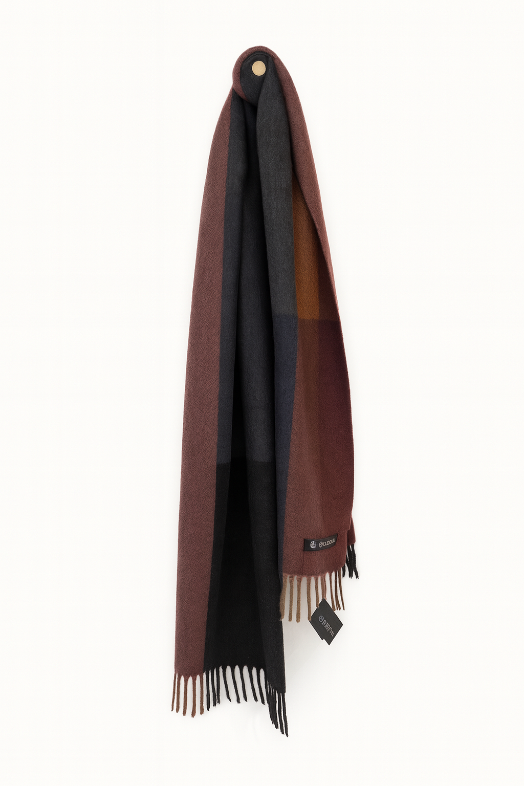 DANTE Cashmere Block Check Scarf
