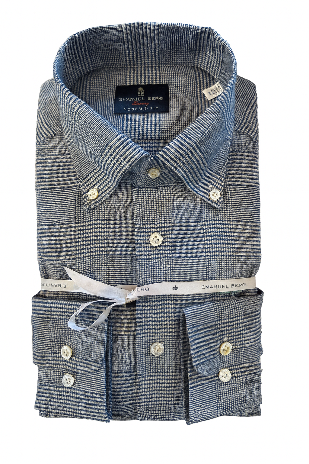 EMANUEL BERG Prince Of Wales Twill Shirt