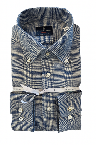 EMANUEL BERG Prince Of Wales Twill Shirt