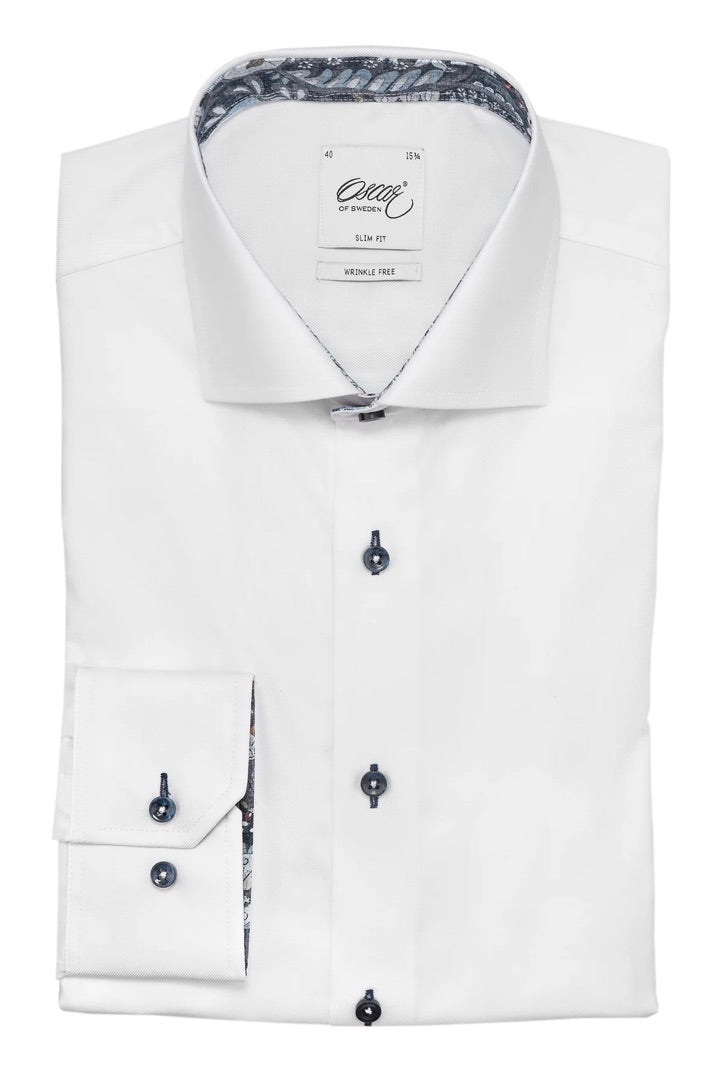 OSCAR OF SWEDEN Casual Dress Shirt | White