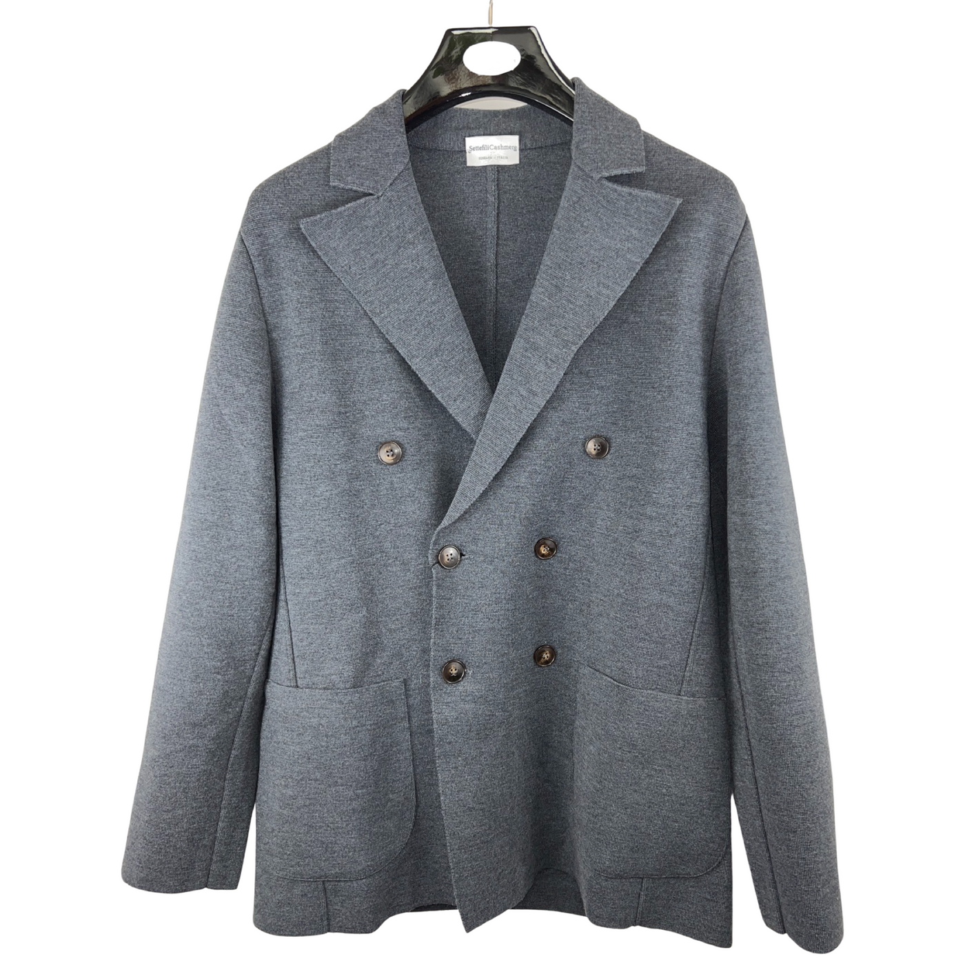Settefili Cashmere Double Breasted Sweater Jacket | Grey