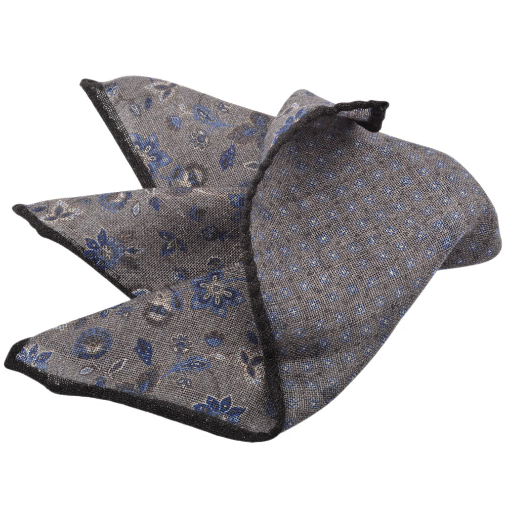 DION 100% Wool Reversible Pocket Square