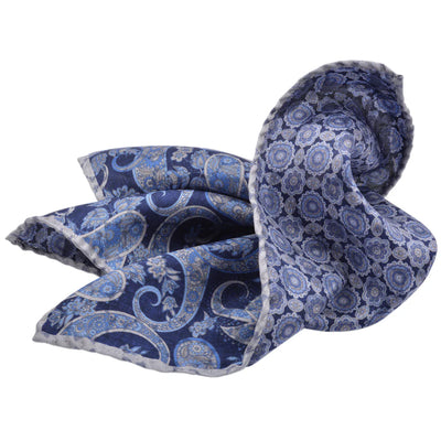 DION 100% Silk Reversible Pocket Square