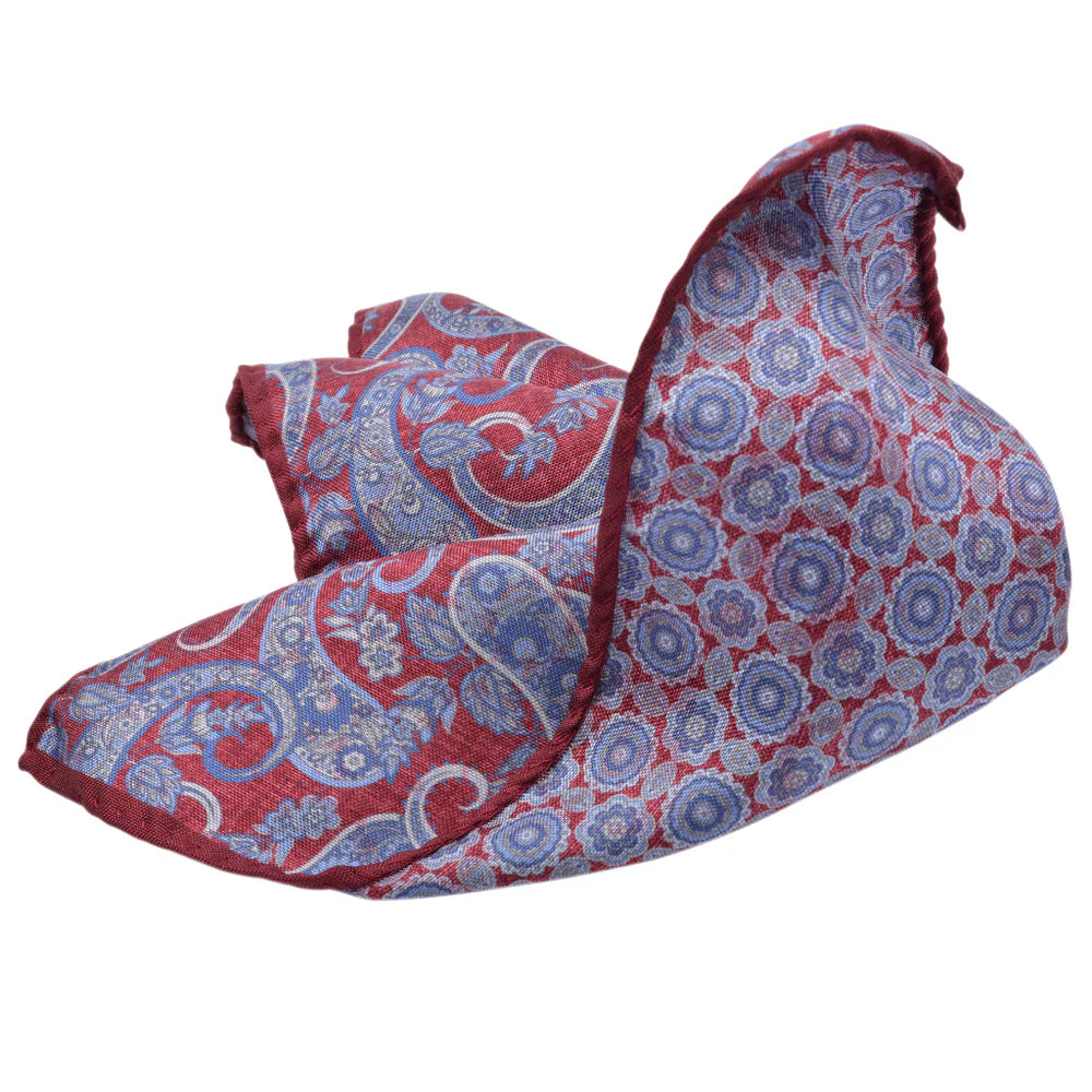 DION 100% Silk Reversible Pocket Square