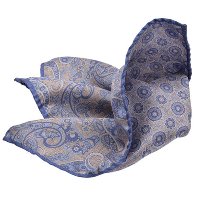 DION 100% Silk Reversible Pocket Square