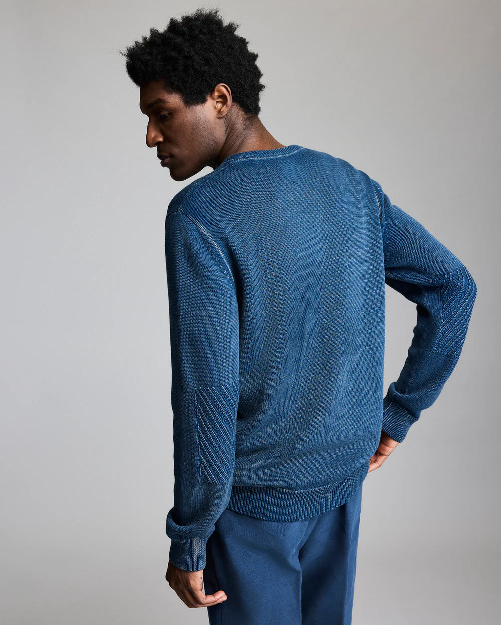 BILLY REID Garment Dyed Henley Sweater
