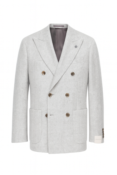 JACK VICTOR Double Breasted Herringbone Jacket