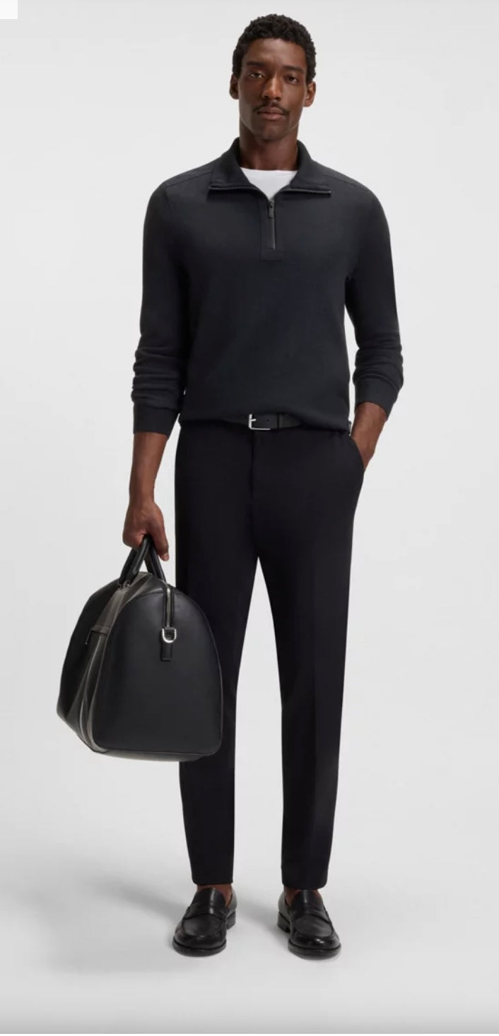 BOSS P-Bart Zip Collar Sweater