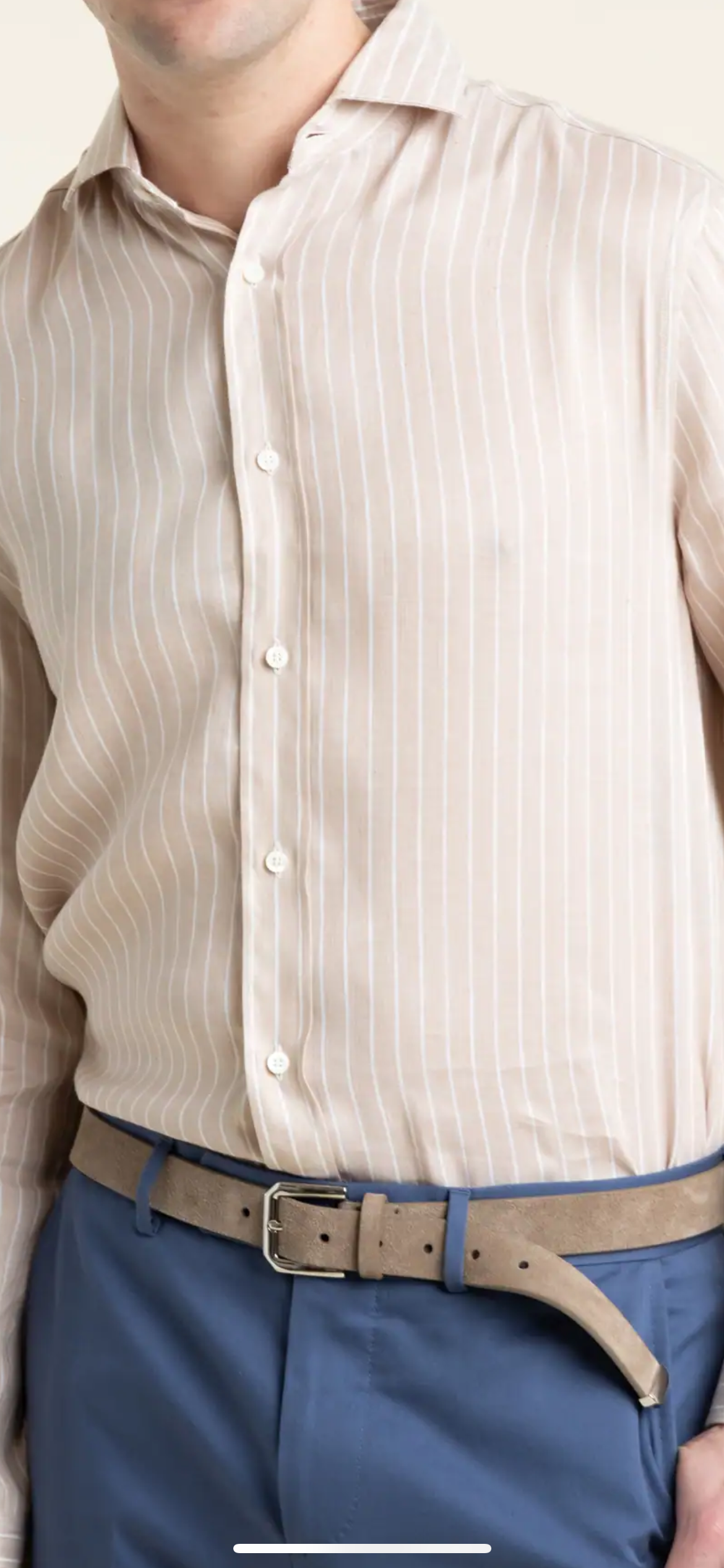 BRUNELLO CUCINELLI Smooth Linen Shirt | Beige