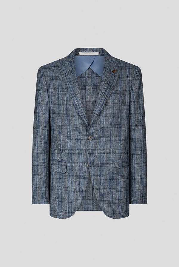 PAL ZILERI Brera Checked Jacket | Blue