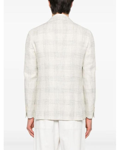 Lardini Linen Wool Subtle Check Jacket