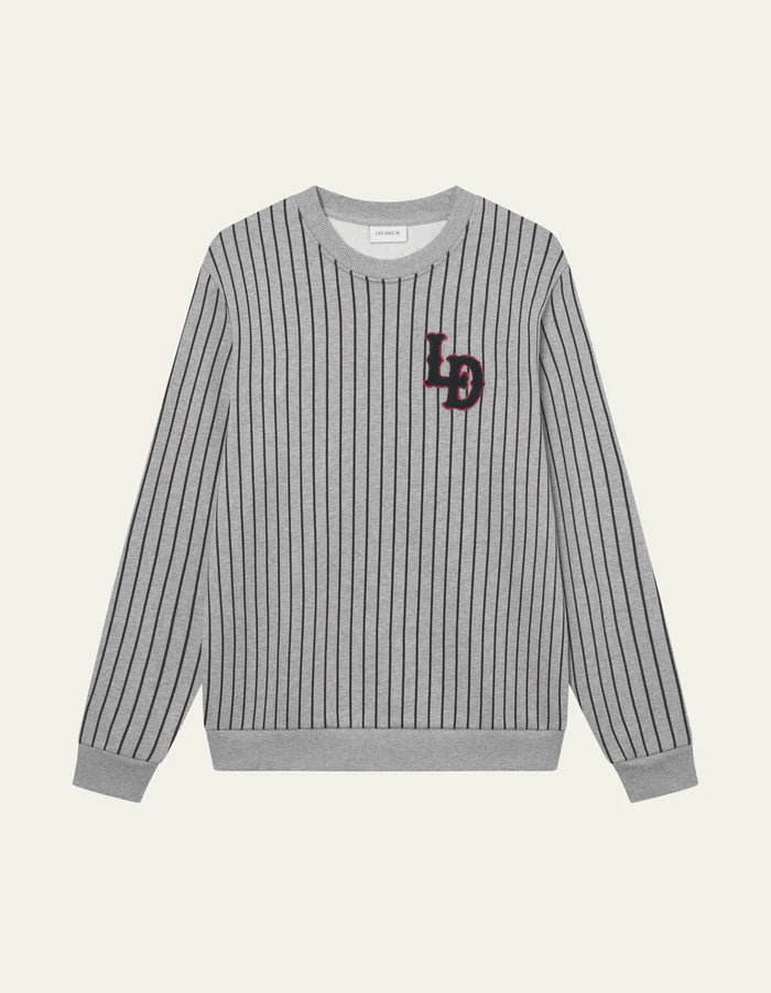 LES DEUX Brady LD Patch Pinstripe Sweatshirt