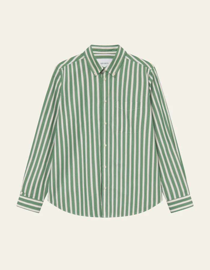 LES DEUX Kent Stripe Poplin Shirt