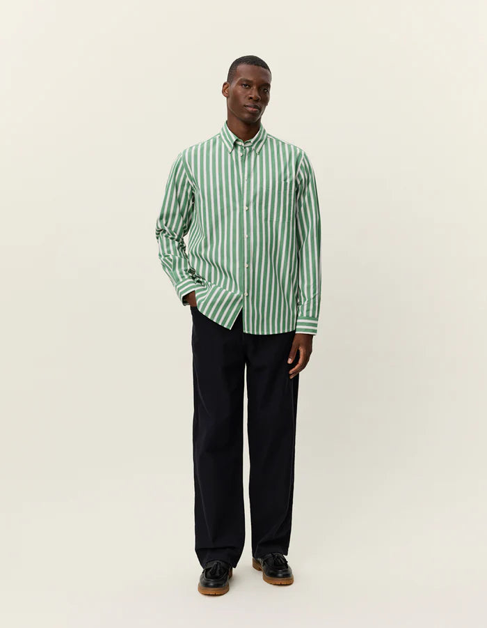 LES DEUX Kent Stripe Poplin Shirt