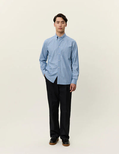 LES DEUX Kent Stripe Poplin Shirt