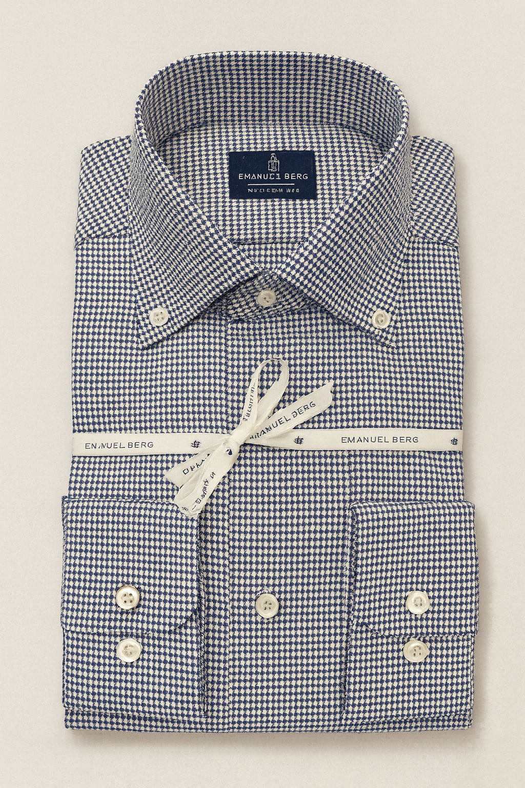 EMANUEL BERG Houndstooth Twill Shirt
