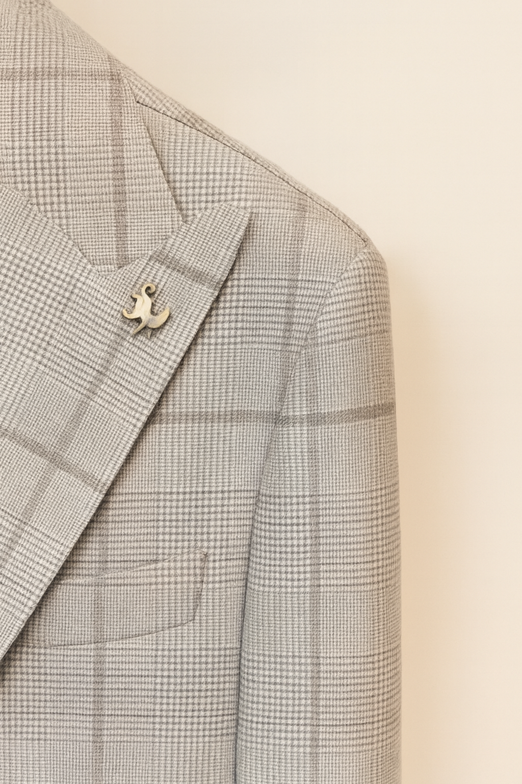 TOMBOLINI Saxony Check Peak Lapel Jacket