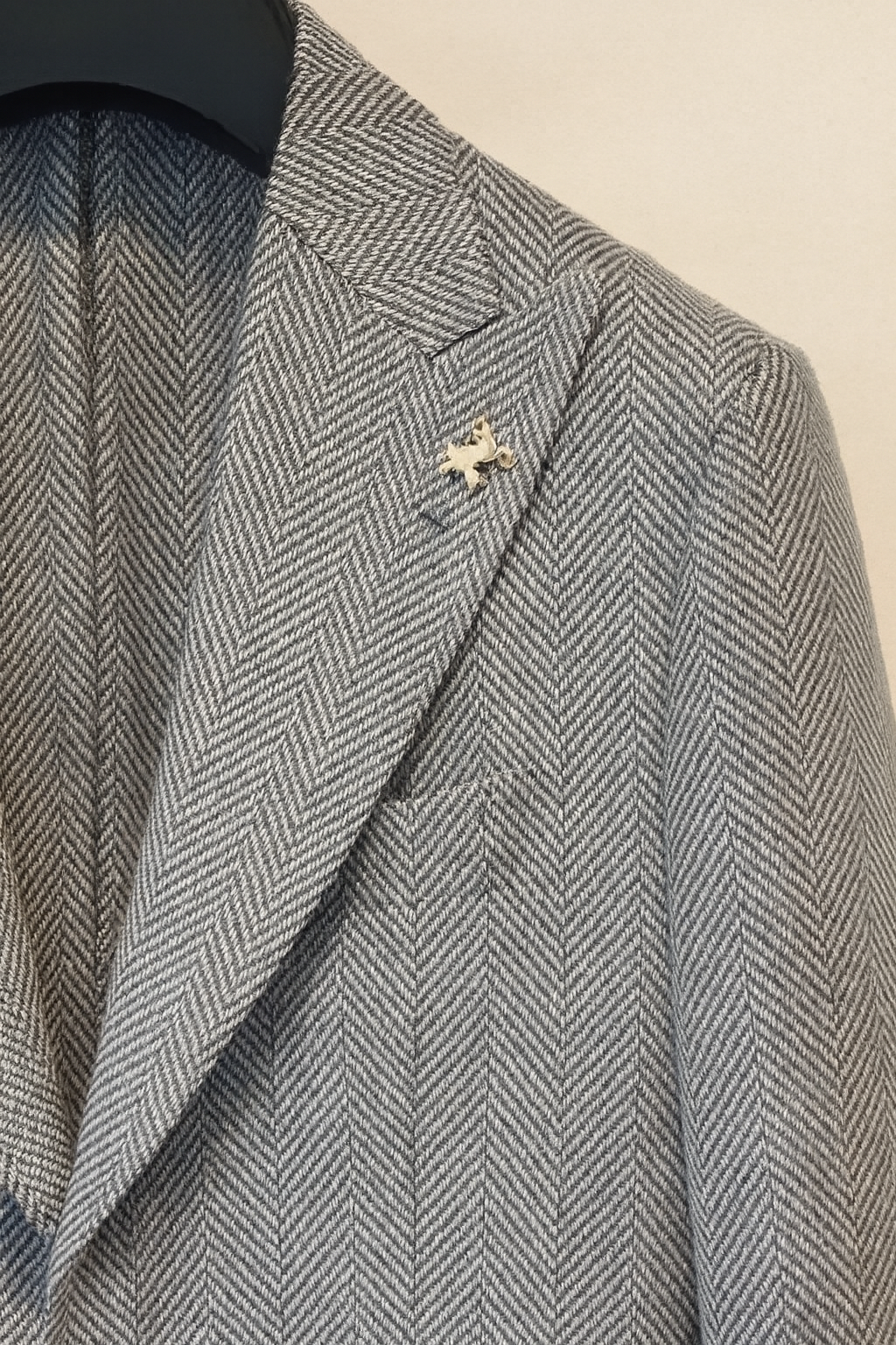 TOMBOLINI Alpaca Wool Peak Lapel Jacket